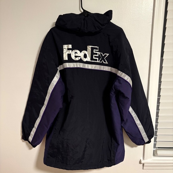 FedEx VF Imagewear Insulated Hooded Jacket Mens Large Reflective Stan Herman - Picture 3 of 6